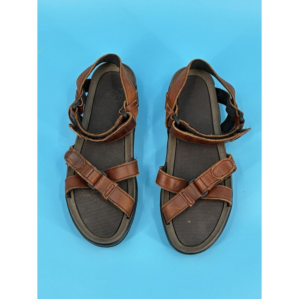 Timberland Women’s 9 Brown Leather Adjustable Strap Hiking Sport Sandals